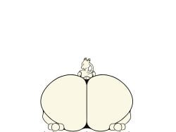 ambiguous_gender anthro ass back_view big_ass bubble_butt colossal_ass enormous_ass eyes_closed gigantic_ass huge_ass mewtwo muffyhecc panties_only peach_(peachymewtwo) pokemon pokemon_(species) sitting tagme thick_thighs wide_hips