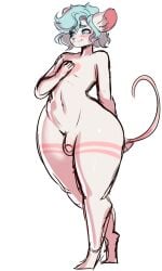 1boy 2d animal_ears animal_humanoid anthro balls bevel_(bevel) big_ass blue_eyes blue_hair blush blush_lines body_markings bottom_heavy circumcised commission completely_nude eyebrows_visible_through_hair eyelashes fat_ass femboy flaccid front_view furrreun furry furry_male furry_only genitals girly humanoid looking_away male male_only nude nude_male original_character penis png portrait pose posing rodent rough_sketch short_hair sketch small_penis smile smiling solo solo_focus solo_male standing tail thick_eyebrows thick_thighs tiptoes transparent_background white_body wide_hips