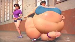 2futas 3d big_balls big_belly big_breasts big_penis blushing cap enormous_ass enormous_butt fat femscout futanari glasses miss_pauling obese_futanari ponytail shorts sirsaltshaker sweating tagme team_fortress_2 valve vhite9