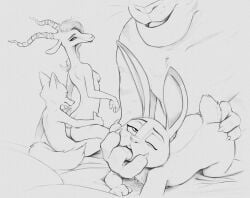 2022 antelope anthro anthro_on_anthro anthro_penetrated anthro_penetrating anthro_penetrating_anthro ass bovid breasts canid canine digital_media_(artwork) disney felid female female_penetrated finger_in_mouth flat_chest fox gazelle gazelle_(zootopia) group hair hi_res judy_hopps lagomorph leporid male male/female male_penetrating male_penetrating_female mammal monochrome nick_wilde nude pantherine penetration rabbit red_fox s1m sex simple_background small_breasts tiger tiger_dancer_(zootopia) white_background zootopia