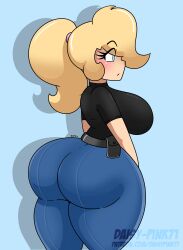 1girls ass big_ass bimbo blonde_hair bottom_heavy bubble_butt clothing daisy-pink71 daisy_(daisy-pink71) female female_only huge_ass meme policewoman rear_view solo thicc_french_policewoman thicc_french_policewoman_(cosplay) thick_thighs wide_hips