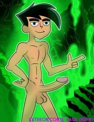 1boy 4_fingers :) balls black_hair blue_eyes completely_nude_male danny_fenton danny_phantom eternalnsfw gay half-closed_eyes human light-skinned_futanari light_skin long_penis looking_at_viewer male male_only nickelodeon nicktoons nude patreon penis relaxed smile smiling_at_viewer solo solo_male teenage_boy teenager watermark white_sclera