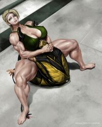 2d big_breasts bodyscissorfan camel_clutch femdom mortal_kombat scorpion_(mortal_kombat) sonya_blade unseen_male_face wrestling