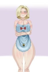 1girls android_18 animated blonde blonde_female blonde_hair blonde_hair_female blue_eyes breasts cleavage curvy dragon_ball erect_nipples female gif huge_areolae huge_ass huge_breasts karuro-kun puffy_nipples short_hair slideshow thick_lips voluptuous wide_hips yellow_hair