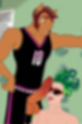 2boys balls blurry clawd_wolf deuce_gorgon erect_penis erection gay male male_only monster_high penis tagme yaoi