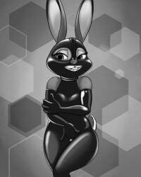 1girls 2019 4_fingers biting_lip bodysuit clothed_masturbation clothing commission desire_arts digital_media_(artwork) disney female furry furry_only hi_res judy_hopps latex latex_bodysuit latex_gloves latex_mask long_gloves masturbation monochrome nose_hook pinup png rabbit rabbit_girl rubbing rubbing_pussy zootopia