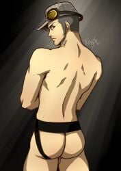 ass ass back_muscles iwai_munehisa jockstrap male male_only muscles muscular muscular_male persona persona_5 xlyph