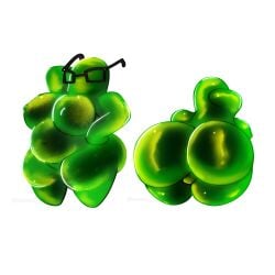 1girls anthro ass belly big_ass big_breasts breasts bubble_ass chubby disney fat_ass female flubber glasses goo goo_girl green_goo green_slime huge_ass huge_breasts large_ass nipples slime solo sweetdandy