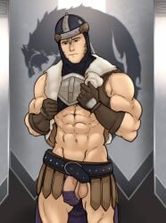 abysskeeper balls bara big_balls big_penis cummytomato fire_emblem fire_emblem:_three_houses gay male male_only muscles muscular penis solo solo_male thong underwear