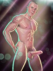 boner erect_penis erection hard_on male male_only milkypeach232 muscles muscular muscular_male proud_of_his_cock tattoo