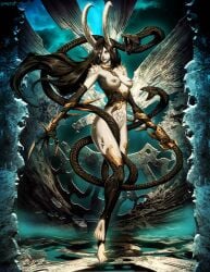 1girls artistic artistic_nude athletic_female breasts chaos_(warhammer) demon_girl female female_only genzoman horns nipples nude_female pierced_nipples piercings slaanesh warhammer_(franchise) warhammer_40k warhammer_age_of_sigmar warhammer_fantasy