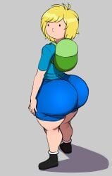 1boy 1femboy adventure_time ass backpack bag big_ass big_butt blackwhiplash blonde_hair blue_shorts bottomwear bubble_ass bubble_butt bwl cartoon_network clothing femboy feminine_male finn_the_human footwear gay girly grey_background huge_ass huge_butt human light-skinned_male light_skin male male_only male_solo pale_skin short_hair shorts solo solo_male standing thick_ass thick_thighs thighs tight_clothing topwear yaoi