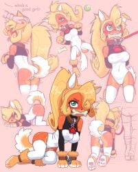 aged_up anal anal_tail big_breasts bit_gag blush bondage bondage_gear bondage_mittens bondage_outfit bone coco_bandicoot collar crash_(series) cuff_(restraint) cuffs dominatrix drooling dubious_consent elbow_gloves evil_coco fake_animal_ears fake_tail femdom femsub fingerless_gloves fishnets gag gagged green_eyes kempferzero leash leash_and_collar leash_pull leotard lezdom lezsub looking_at_partner looking_at_viewer looking_pleasured petplay petting ponytail sex_toy simple_background slave tail thighhighs