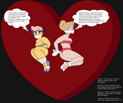 2020s 2022 2girls adora black_eyes blargasaurus blonde_female blonde_hair bondage bound bound_legs bound_wrists bra breasts captured captured_heroine cleavage damsel_in_distress degradation earrings english_text female female_focus female_only gag gagged glimmer_(she-ra) heart humiliation imminent_rape imminent_sex light-skinned_female light_skin medium_hair necklace offscreen_character over_the_mouth_gag panties pearl_necklace pink_bra pink_hair pink_panties pink_underwear purple_bra purple_hair purple_panties purple_shoes purple_underwear she-ra_and_the_princesses_of_power shoes short_hair sideboob tape tape_bondage tape_gag text thick_thighs thought thought_bubble two-tone_hair underwear white_shoes