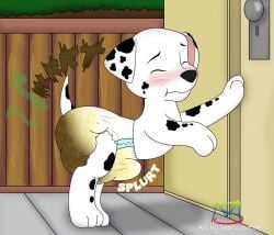 boner canine cum cum_in_diaper dalmatian diaper diaperboy erection erection_under_diaper feral male marshall_(paw_patrol) messy_diaper nickelodeon paw_patrol peeing pullups scat shit soggy soiling spots stinky urine wet wet_diaper wetting zoophilia