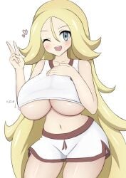 1girls big_breasts gym_leader jaga334 korrina_(pokemon) nintendo pokemon pokemon_xy