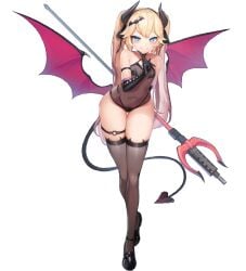 1girls alternate_costume animated bangs black_gloves black_thighhighs blinking blonde_hair blue_eyes blush bumcha commentary_request crossed_legs demon_girl demon_horns demon_tail demon_wings elbow_gloves female female_only flat_chest full_body game_cg gloves horns last_origin legs leotard light-skinned_female light_skin long_hair long_legs looking_at_viewer mary_janes mh-4_thetis mh-4_thetis_(little_devil's_miasma)_(last_origin) navel official_alternate_costume official_art polearm premium_pineapple_pizza see-through shoes skindentation small_breasts smile solo tachi-e tail thick_thighs thigh_gap thighhighs thighs third-party_edit transparent_background trident twintails watson_cross weapon wings young