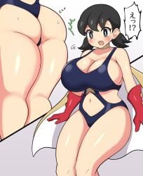 1girls ass big_breasts doraemon jaga334 shizuka_minamoto superhero_costume superheroine