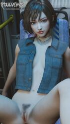 1girls 3d alt_girl alternate_timeline alternative_universe arms_spread asian asian_female ass ass_visible_through_thighs bob_cut bottomless bottomless_female braless breasts bus bus_interior casual chain_necklace chains choker cleavage clitoris denim_vest dynasty_warriors dynasty_warriors_9 east_asian exposed_crotch exposed_pussy fanart female female_only foulveins functionally_nude functionally_nude_female genitals goth goth_girl green_eyes hairy_pussy human knees_up leaning_back looking_at_viewer medium_breasts metalhead modern_setting navel neckwear no_bra no_panties nude outerwear pale_skin pubic_hair public public_nudity public_transportation punk punk_girl pussy railing relaxing short_hair sitting sleeveless slim solo solo_female solo_focus spread_legs sun_shang_xiang tomboy vagina vulva