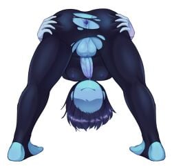 1boy anus ass ass_grab asshole bent_over big_ass big_butt blue_skin bodysuit deltarune feet femboy full_body grabbing_own_ass hair_down kris_(deltarune) latex leaking leaking_penis leaking_precum looking_at_viewer looking_between_legs male male_human male_only nipple_bulge nipples nipples_visible_through_clothing omega_haunter penis precum presenting presenting_anus presenting_hindquarters ripped_bodysuit ripped_clothing ripped_clothing ripped_pants skin_tight_suit skinsuit smile smiling_at_viewer solo solo_male solo_male spread_ass spreading_ass teasing teasing_viewer thick_thighs transparent_background