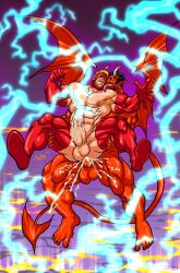 2boys abs bruno_ragetti class_comics cum_in_ass cumshot demon diablo_(class_comics) electricity felix_himner gay gay_sex horns male male_only mauleo muscular muscular_male naked_justice_(superhero) red_body red_skin tagme tail wings