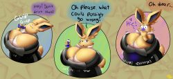 big_breasts blueberry_inflation breasts dinkles1me eeveelution female jolteon pokémon_(species) pokemon