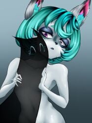 1girls animal_ears female goth green_hair hood humanoid it0ung league_of_legends nipples penis sex shadow shadow_(lol) short_hair shortstack size_difference small_breasts smaller_female vex_(league_of_legends) yordle