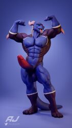 2022 3d_(artwork) abs absurd_res aj_racer95 anthro balls barazoku barefoot biceps big_balls big_muscles big_penis blue_background claws digital_media_(artwork) dragon erection feet flexing genitals hi_res horn huge_balls huge_cock huge_muscles humanoid_genitalia humanoid_penis looking_at_viewer male male_focus male_only muscular muscular_anthro muscular_male navel nipples non-mammal_balls non-mammal_nipples nude obliques open_mouth open_smile pecs penis plantigrade quads scalie simple_background smile solo solo_male standing teeth text thick_penis tongue tongue_out url valorlynz wao_(e-zoid) watermark