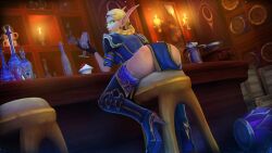 3d athletic_female bar bar_counter bar_stool barstool_position black_gloves blonde_hair blood_elf blood_elf_female blue_clothing boots chaossu3d drink elf elf_female female female_only glass gloves glowing_eyes green_eyes green_sclera heel_boots heels indoors legwear long_ears looking_back pelvic_curtain pointy_ears provocative short_gloves sitting skimpy stool stool_position thigh_boots thigh_highs world_of_warcraft