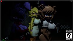 3d 3girls ass bonfie bonfie_(cryptia) bonnie_(cally3d) bonnie_(fnaf) breasts cally3d chica_(cally3d) chica_(fnaf) chiku chiku_(cryptia) clazzey credits cryptiacurves fazclaire's_nightclub female_only five_nights_at_freddy's fnaf freddy_(fnaf) fredina's_nightclub fredina_(cally3d) frenni_(cryptia) frenni_fazclaire raceyi_(artist) render scottgames self_upload sfm