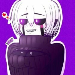 1girls dark_elf datfurrydude female female_only five_nights_at_freddy's marionette_(fnaf) puppet_(fnaf) sharp_teeth sweater tagme white_hair