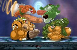 2019 3_toes 4_fingers 4_toes 4boys 5_fingers 5_toes angry anthro anthro_only areolae battle bowser brutification canine claws crocodile crocodilian crossover crown crown_only dinosaur donkey_kong_(series) dumb eyewear fight final_destination fists fox fox_mccloud furaffinity golden_body golden_nipples golden_penis green-tinted_eyewear green_body green_bottomwear green_pants headwear headwear_only huge_ass huge_penis hyper_balls hyper_muscles hyper_penis hyper_thighs in_the_air k_rool king koopa lips long_penis male male_only mario_(series) minh_ande monster mostly_nude mostly_nude_anthro mostly_nude_male mouth_closed mouth_open multicolored_body multicolored_fur muscular muscular_male neckerchief nintendo nipples no_humans one_leg_up orange_body orange_fur partially_clothed partially_clothed_anthro partially_clothed_male pecs penis_accessory red_hair red_neckerchief reptile ripped_clothing ripped_pants royalty scalie shoes spikes spikes_(anatomy) star_fox super_smash_bros. tail thick_thighs tongue_out topless topless_anthro topless_male torn_clothing torn_shoes turtle tusks ugly veiny_penis what white_balls white_body white_fur white_nipples yellow_body yellow_spikes yoshi