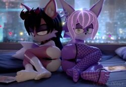 3d 3d_(artwork) absurd_res blender_(disambiguation) clothing coel3d digital_media_(artwork) female female/female hi_res nsfw pinup pose scarlet_(coel3d) sega sonic_(series) sonic_the_hedgehog sonic_the_hedgehog_(series) thong u-v4_(coel3d) underwear