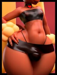 3d_(artwork) absurd_res anthro anthrofied blender_(software) bottomwear brown_body bulge clothed clothing collar crossdressing digital_media_(artwork) femboy fur furry furry_only generation_4_pokemon girly girly_clothing hi_res huge_hips huge_thighs humanoid lagomorph lopunny male male_only mammal miniskirt mrlolzies101 navel nintendo nipples pokemon pokemon_(species) simple_background skimpy skirt solo thick_thighs topwear trap twink underwear video_games wide_hips