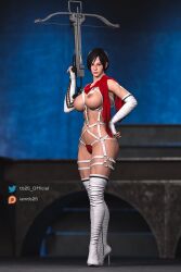 1girls 3d ada_wong ada_wong_(ty_brenneman) asian asian_female big_ass big_breasts capcom curvy female female_only high_heel_boots high_heels lingerie patreon_username resident_evil resident_evil_6 solo tb25 thick_thighs thighhighs twitter_username voluptuous