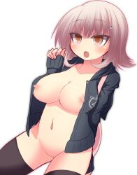 alternate_version_available benerokku breasts completely_nude completely_nude_female danganronpa danganronpa_2:_goodbye_despair female_only jacket jacket_only large_breasts nanami_chiaki pussy smooth_skin super_danganronpa_2 thighhighs