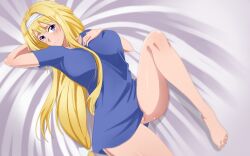 1girls alice_schuberg alluring big_breasts blonde_hair breast solo sword_art_online sword_art_online_alicization