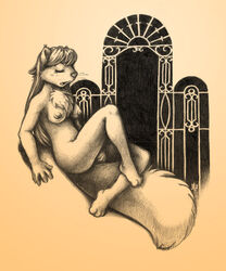 2009 chest_tuft fatdrake female ironwork masturbation nude rodent solo squirrel