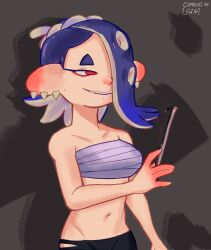 breast_expansion cumulusgio octoling_girl shiver_(splatoon) splatoon splatoon_3 stratusgio