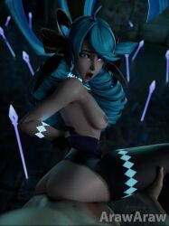 3d animated arawaraw ass blender doggy_style doll from_behind gwen_(league_of_legends) holding_breast league_of_legends league_of_legends:_wild_rift light-skinned_male male penis pov sex_from_behind sound squeezing_breast standing_sex tagme twin_drills twintails video