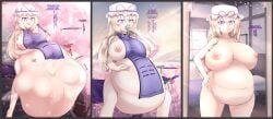 ass belly big_ass big_belly big_breasts breast_expansion breasts digestion female_pred huge_belly large_breasts struggling struggling_prey the_aya touhou touhou_project vore vore_belly yukari_yakumo