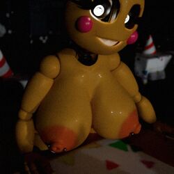 3d 3d_(artwork) animated animatronic areolae bouncing_breasts breast_physics breast_piercing breasts digital_media_(artwork) female five_nights_at_freddy's five_nights_at_freddy's_2 glowing glowing_eyes jiggle_physics machine nipple_piercing nipples physics piercing robot scottgames solo thicchips toy_chica_(fnaf) toy_chica_(love_taste)