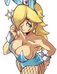 blonde_hair blue_eyes breasts female female_only mario_(series) moxydrawsmore nintendo princess_rosalina solo super_mario_galaxy tagme