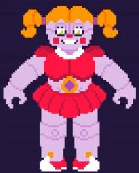 2d animated artist_request belly breasts chubby chubby_female circus_baby_(fnaf) clown clown_girl five_nights_at_freddy's five_nights_at_freddy's:_sister_location fnaf full_color no_penetration robot robot_girl robot_humanoid sticking_out_tongue winking_at_viewer