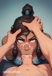 1boy 1girls ai_generated avatar_legends female female_focus korra male naked solo_focus the_avatar the_legend_of_korra uncensored water_tribe