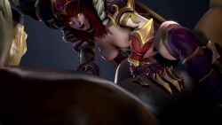 1boy 1girls 3d alexstrasza animated big_breasts blizzard_entertainment blueberg cowgirl_position digital_art digital_media digital_media_(artwork) equine_penis horse horsecock light-skinned_female light_skin no_sound nude red_hair sex tagme vaginal_penetration vaginal_sex video warcraft world_of_warcraft zoophilia