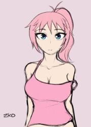 1girls 2d animated blue_eyes bouncing_breasts breasts cleavage collarbone crystal_(lewd-zko) expressionless eye_roll female female_only femsub gif hypnosis large_breasts lewd-zko looking_at_viewer mind_control navel nipples open_mouth original pencil_(artwork) pink_clothing pink_hair pink_theme ponytail pov pov_dom presenting_breasts ring_eyes seizure_warning shirt_lift shirt_up short_hair signature simple_background sketch solo subliminal text top_lift topless trigger underboob undressing zko