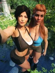 2girls 3d aloy ass big_ass big_breasts breasts bust busty chest crossover crystal_dynamics curvaceous curvy curvy_figure digital_media_(artwork) eidos female female_focus guerrilla_games hips horizon_forbidden_west horizon_zero_dawn hourglass_figure huge_ass huge_breasts human lara_croft lara_croft_(survivor) large_ass large_breasts legs light-skinned_female light_skin mature mature_female salamandraninja slim_waist thick thick_hips thick_legs thick_thighs thighs tomb_raider tomb_raider_(survivor) top_heavy voluptuous voluptuous_female waist wide_hips