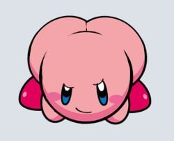 1boy ass bald big_ass big_butt blue_eyes butt diomanon fat_ass fat_butt huge_ass huge_butt kirby kirby_(series) looking_at_viewer male male_only nintendo pink_skin solo thick_ass thick_butt