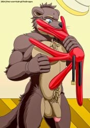 after_transformation bound drone encasement gag goo_(disambiguation) latex male mammal mustelid otter transformation xedryk